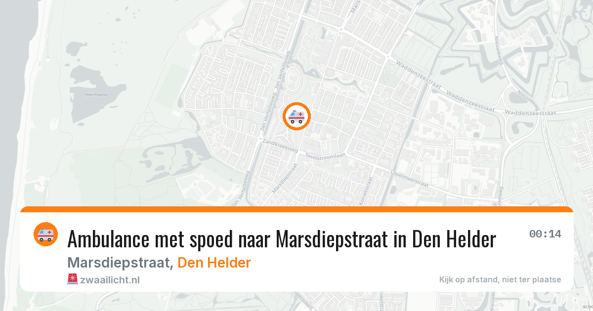 Ambulance met spoed naar Marsdiepstraat in Den Helder — 28 mrt 2026