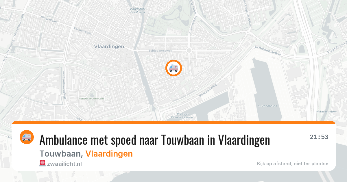 Ambulance met spoed naar Touwbaan in Vlaardingen — 5 jun 2026