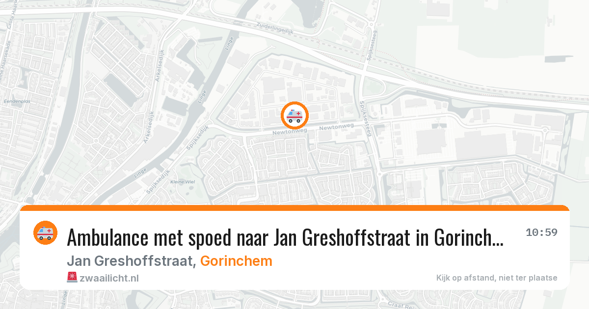 Ambulance met spoed naar Jan Greshoffstraat in Gorinchem — 18 jul 2026