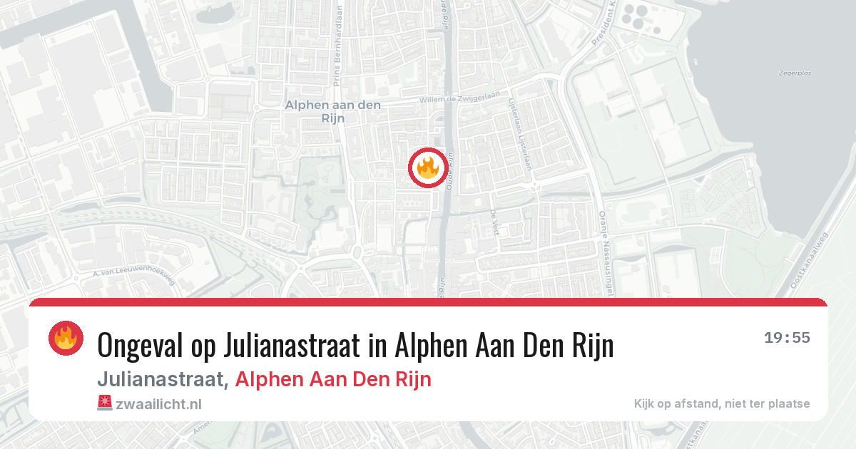 Ongeval op Julianastraat in Alphen Aan Den Rijn — 1 jul 2026