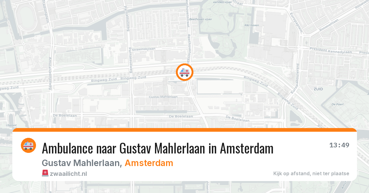 Ambulance naar Gustav Mahlerlaan in Amsterdam — 21 mei 2026