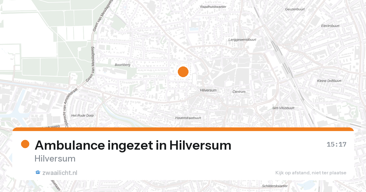 Ambulance ingezet in Hilversum — 28 aug 2026