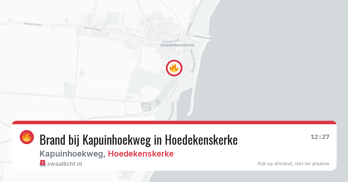 Brand bij Kapuinhoekweg in Hoedekenskerke — 6 jul 2026