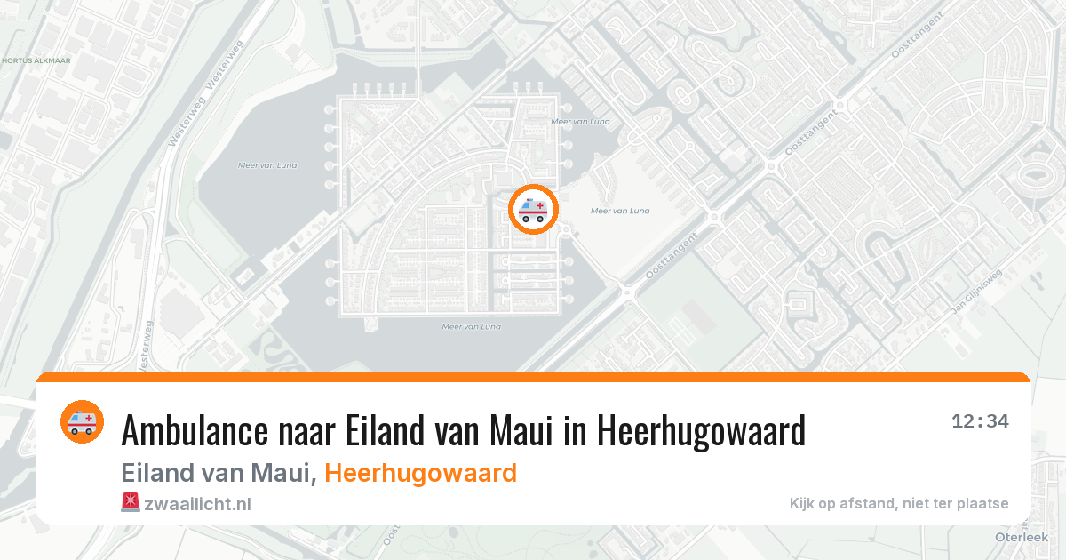 Ambulance naar Eiland van Maui in Heerhugowaard — 16 jul 2026