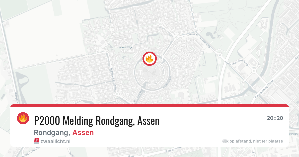 P2000 Melding Rondgang, Assen — 28 mei 2026