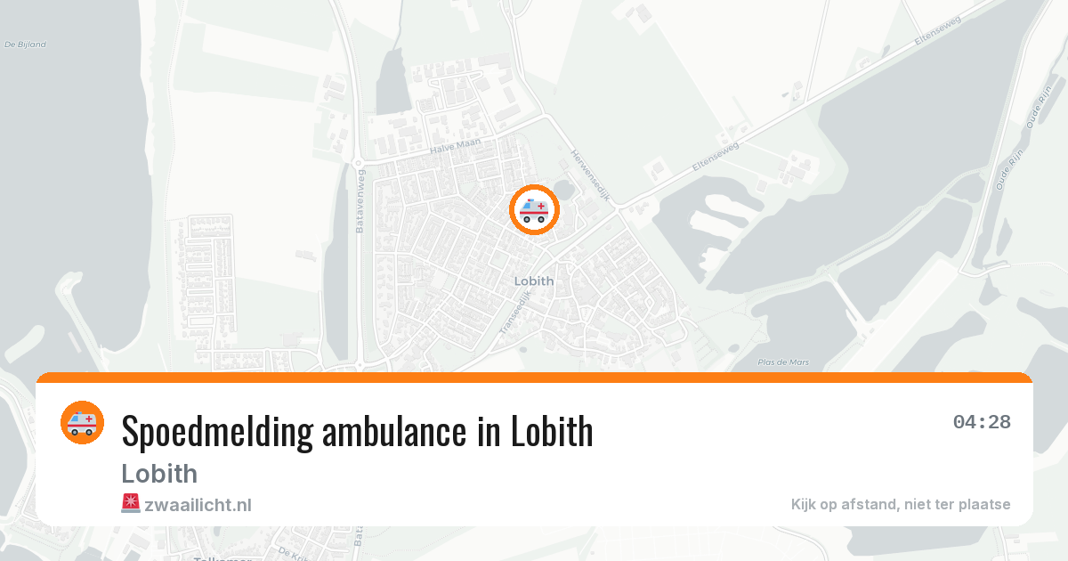 Spoedmelding ambulance in Lobith — 1 apr 2026