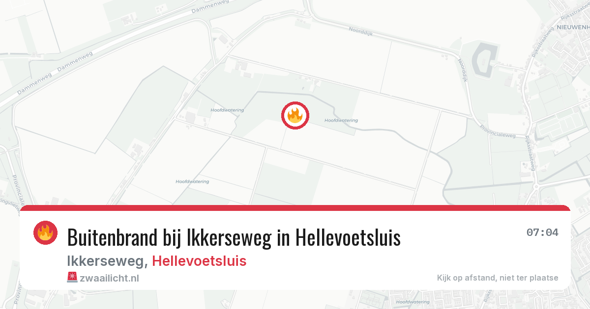 Buitenbrand bij Ikkerseweg in Hellevoetsluis — 30 jul 2026
