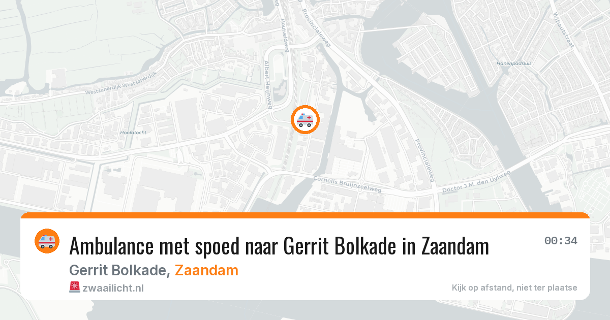 Ambulance met spoed naar Gerrit Bolkade in Zaandam — 21 jun 2026