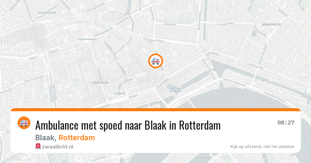 Ambulance met spoed naar Blaak in Rotterdam — 12 mei 2026