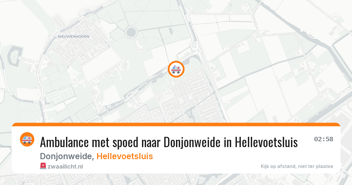 Ambulance met spoed naar Donjonweide in Hellevoetsluis — 3 aug 2026