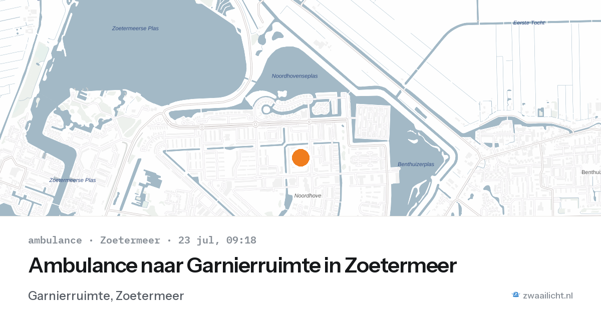 Ambulance naar Garnierruimte in Zoetermeer — 23 jul 2026