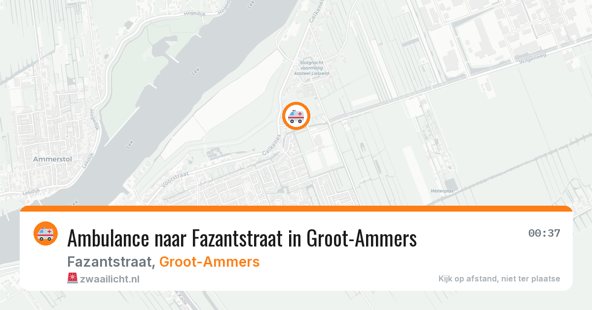 Ambulance naar Fazantstraat in Groot-Ammers — 23 mei 2026