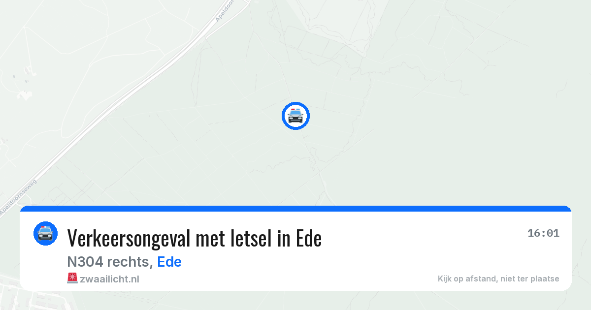 Verkeersongeval met letsel in Ede — 11 aug 2026