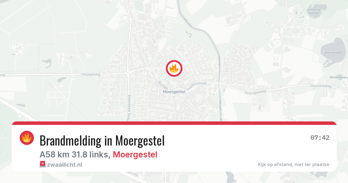 Brandmelding in Moergestel — 4 aug 2026