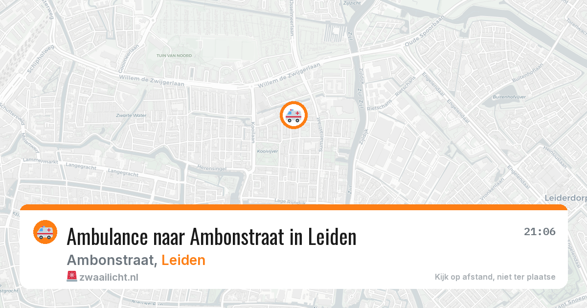Ambulance naar Ambonstraat in Leiden — 27 jul 2026
