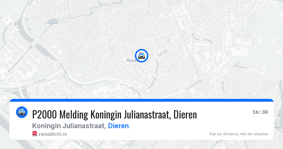 P2000 Melding Koningin Julianastraat, Dieren — 12 mei 2026