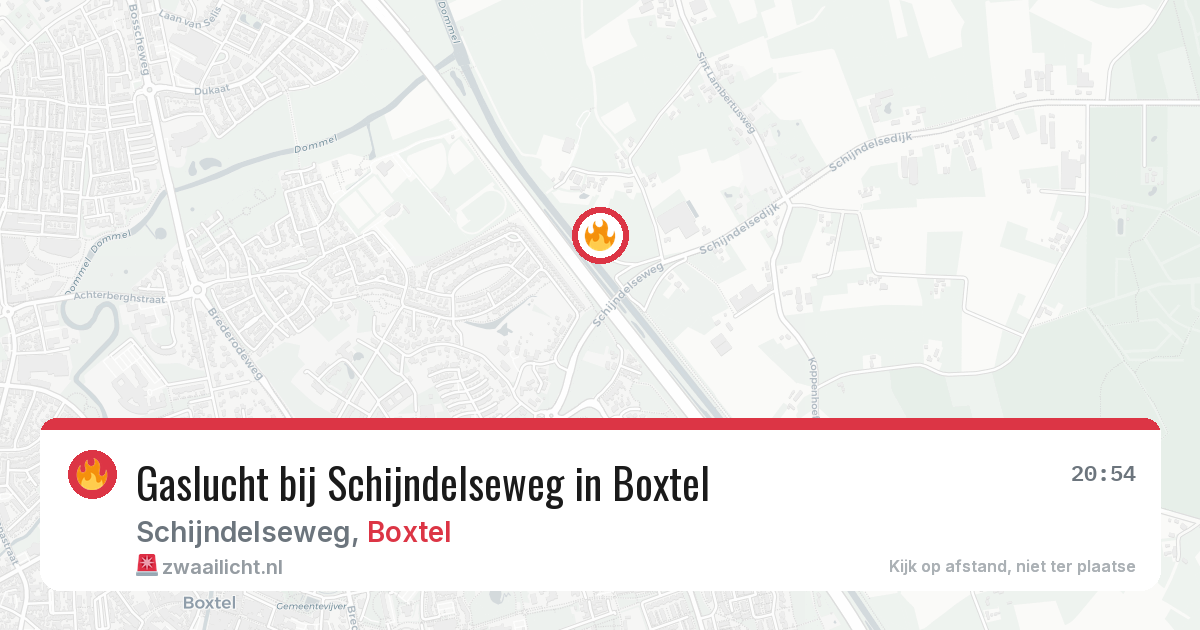 Gaslucht bij Schijndelseweg in Boxtel — 22 apr 2026