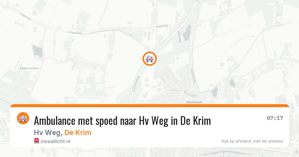 Ambulance met spoed naar Hv Weg in De Krim — 30 jan 2026