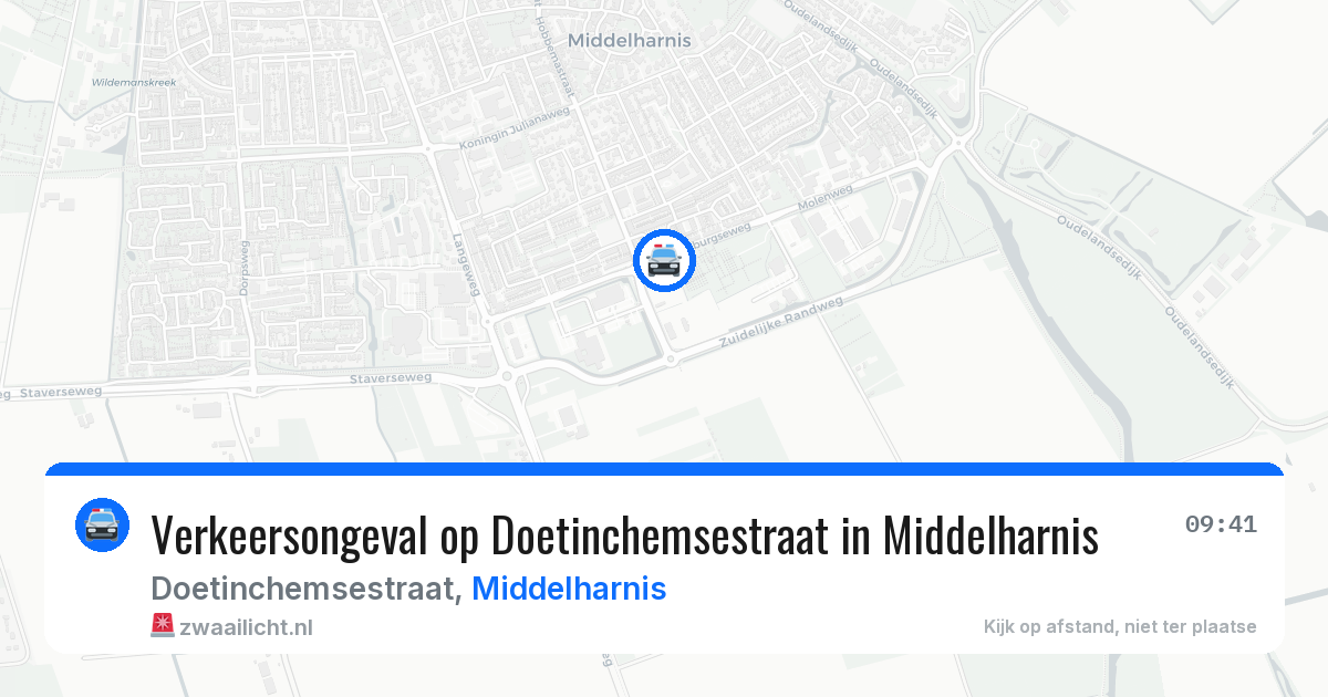 Verkeersongeval op Doetinchemsestraat in Middelharnis — 27 apr 2026