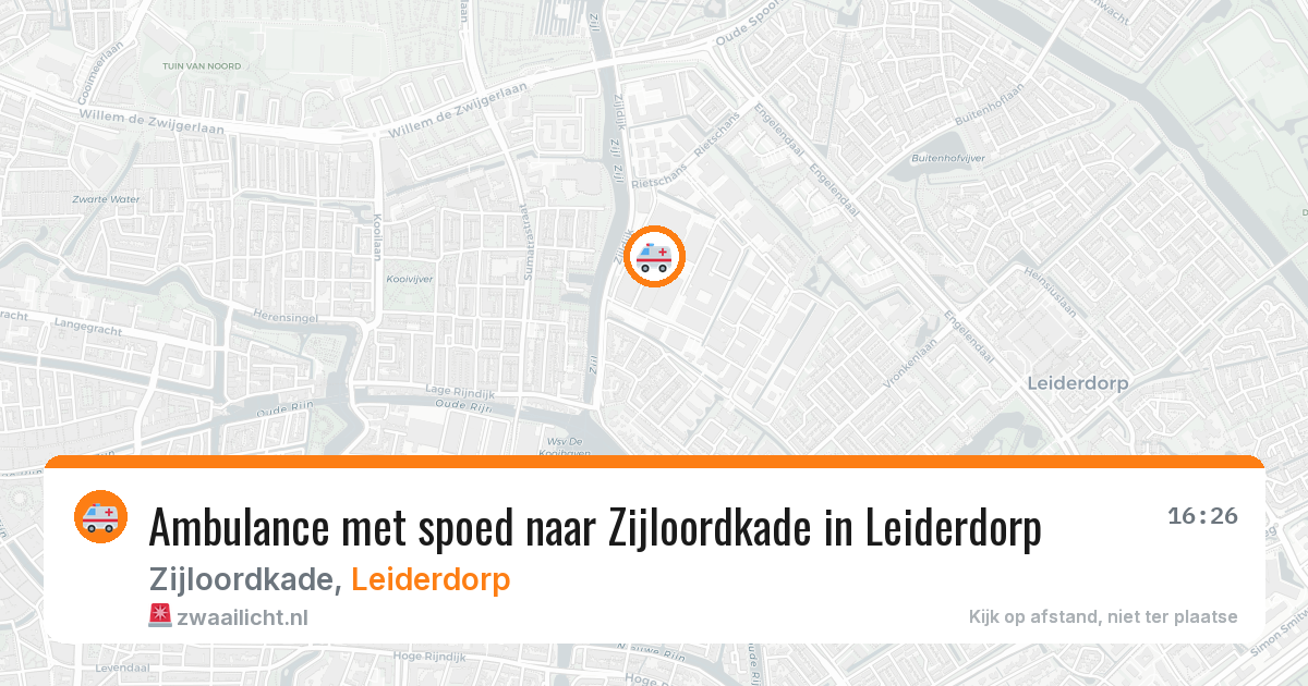 Ambulance met spoed naar Zijloordkade in Leiderdorp — 24 mei 2026