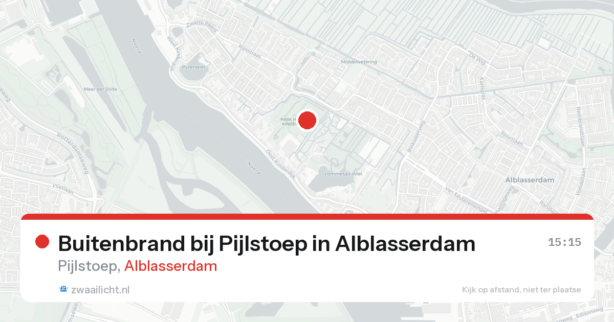 Buitenbrand bij Pijlstoep in Alblasserdam — 25 aug 2026