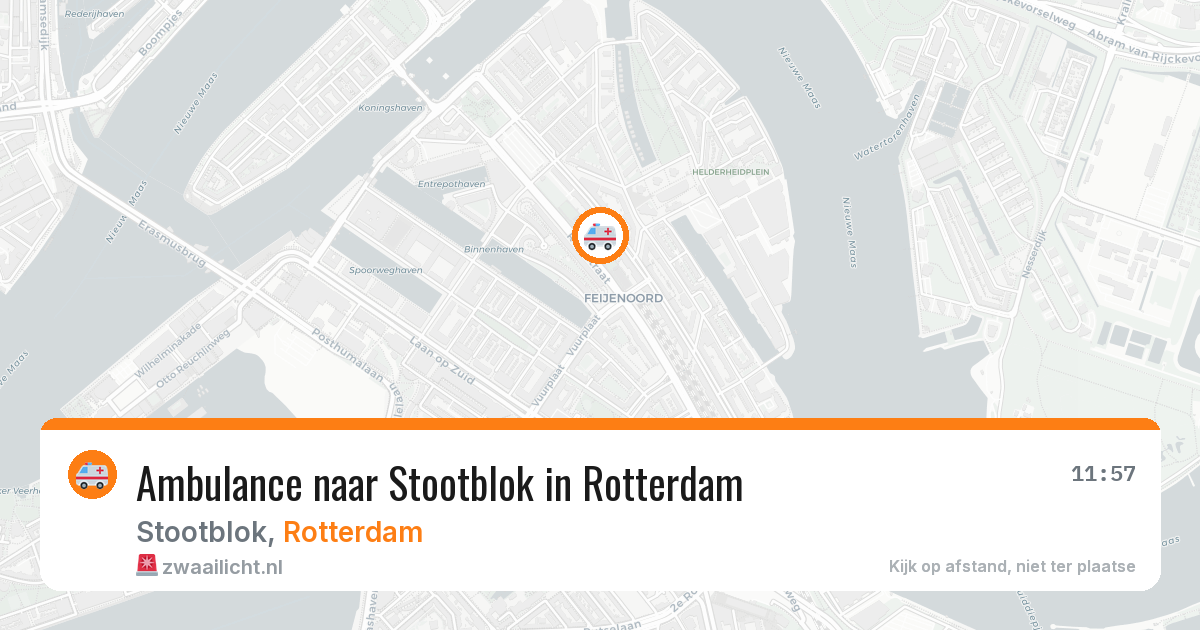 Ambulance naar Stootblok in Rotterdam — 10 aug 2026