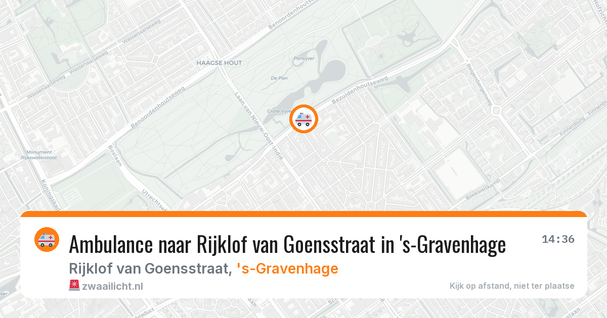 Ambulance naar Rijklof van Goensstraat in 's-Gravenhage — 13 mei 2026