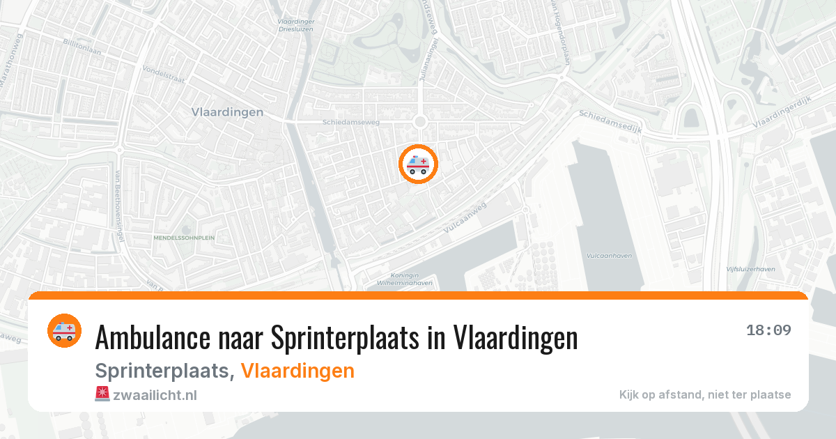 Ambulance naar Sprinterplaats in Vlaardingen — 4 jul 2026