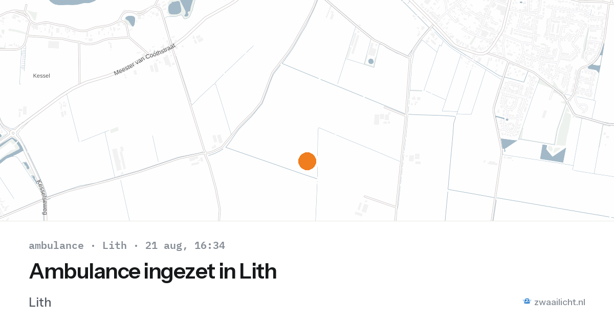 Ambulance ingezet in Lith — 21 aug 2026