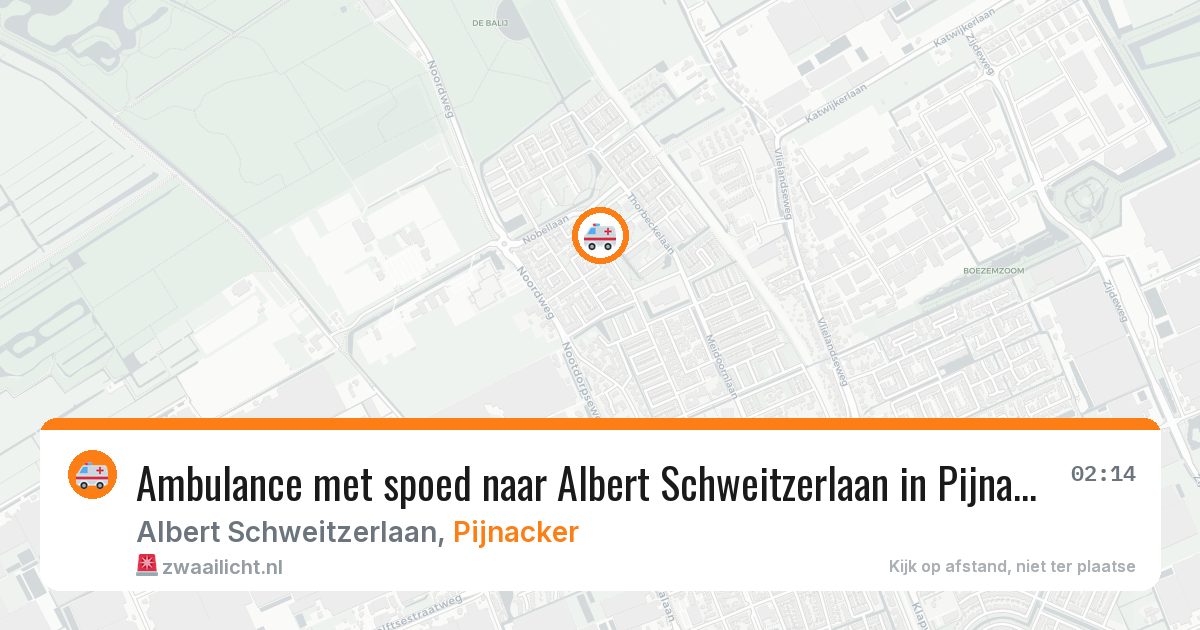 Ambulance met spoed naar Albert Schweitzerlaan in Pijnacker — 5 jul 2026