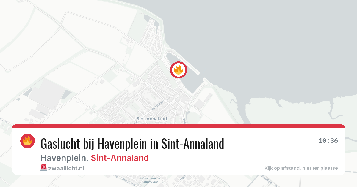 Gaslucht bij Havenplein in Sint-Annaland — 4 mrt 2026