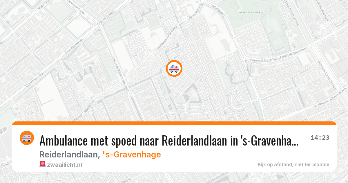 Ambulance met spoed naar Reiderlandlaan in 's-Gravenhage — 15 apr 2026