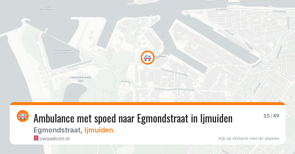 Ambulance met spoed naar Egmondstraat in Ijmuiden — 13 mei 2026