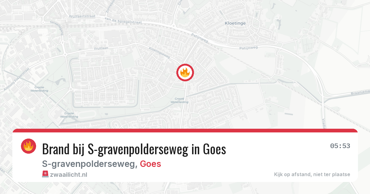 Brand bij S-gravenpolderseweg in Goes — 15 mrt 2026