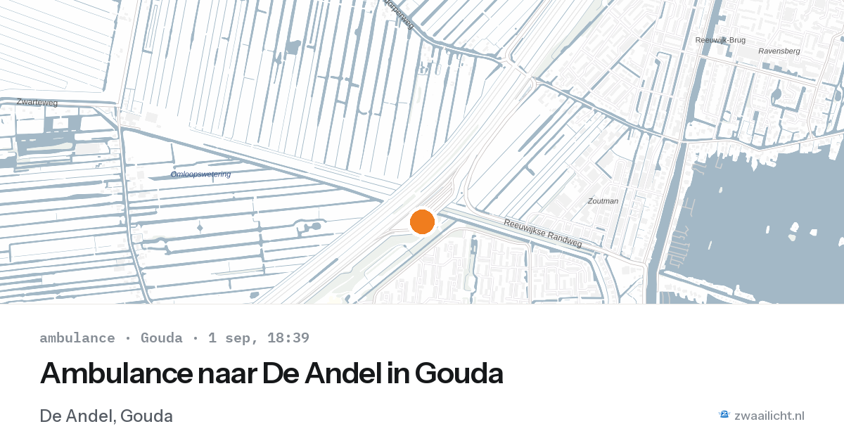 Ambulance naar De Andel in Gouda — 1 sep 2026