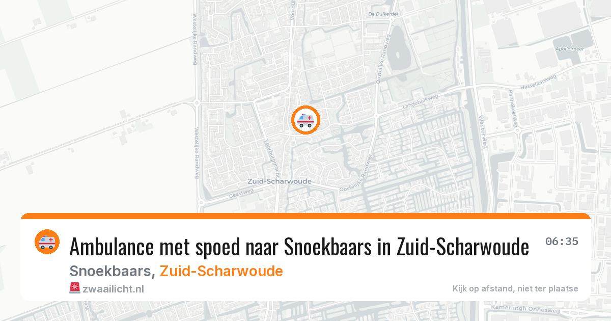 Ambulance met spoed naar Snoekbaars in Zuid-Scharwoude — 9 aug 2026