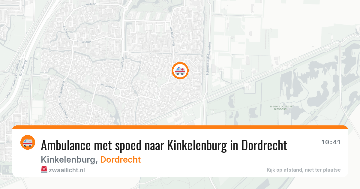 Ambulance met spoed naar Kinkelenburg in Dordrecht — 12 jul 2026