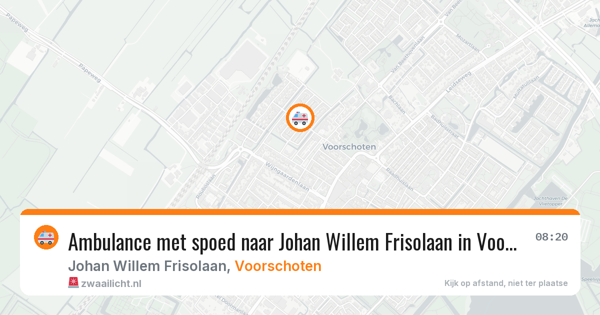 Ambulance met spoed naar Johan Willem Frisolaan in Voorschoten — 30 jul 2026