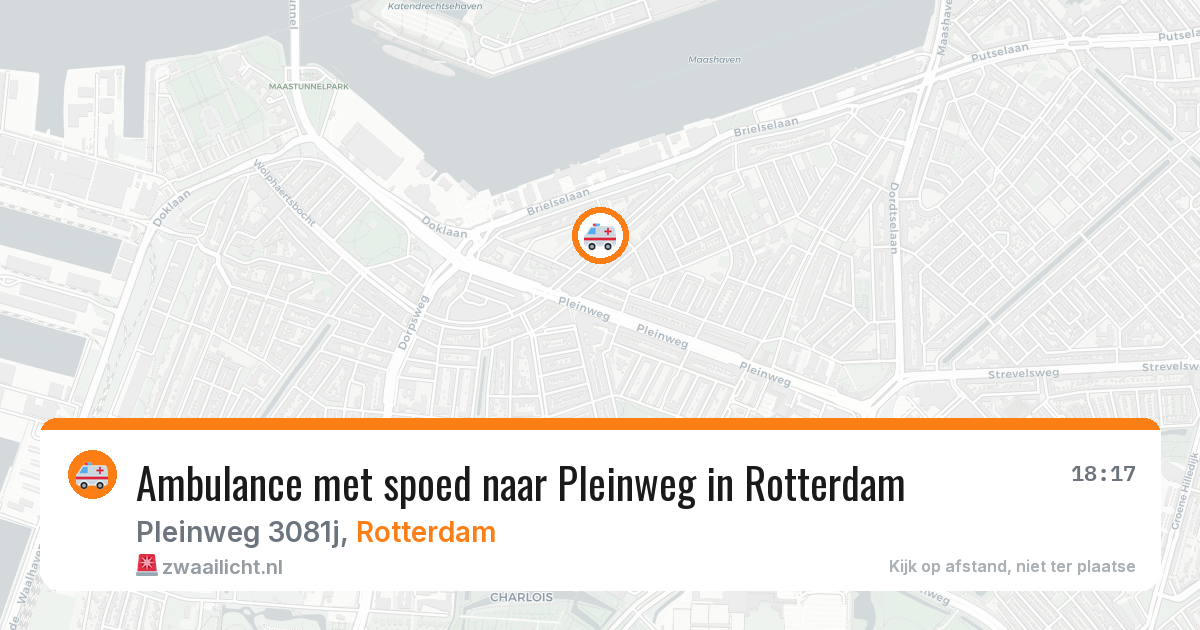 Ambulance met spoed naar Pleinweg in Rotterdam — 23 jun 2026