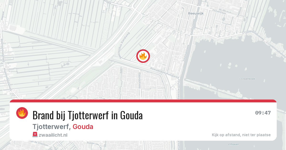 Brand bij Tjotterwerf in Gouda — 1 jun 2026