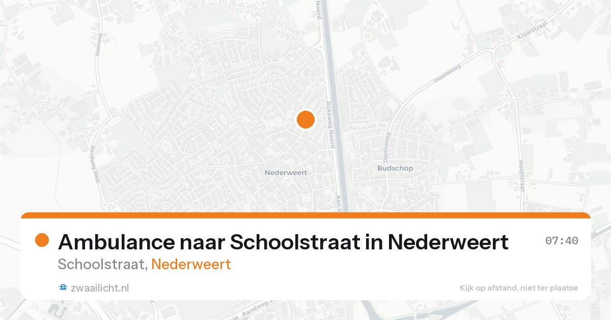 Ambulance naar Schoolstraat in Nederweert — 21 aug 2026