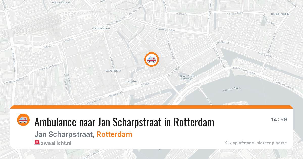 Ambulance naar Jan Scharpstraat in Rotterdam — 1 aug 2026