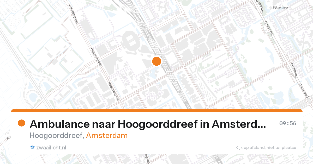 Ambulance naar Hoogoorddreef in Amsterdam — 27 aug 2026