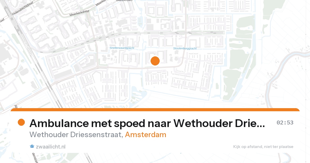 Ambulance met spoed naar Wethouder Driessenstraat in Amsterdam — 7 feb 2026