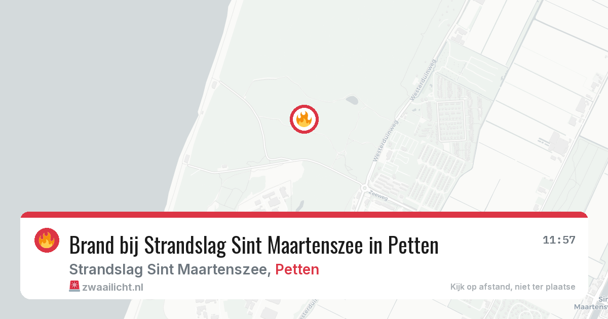 Brand bij Strandslag Sint Maartenszee in Petten — 25 mei 2026