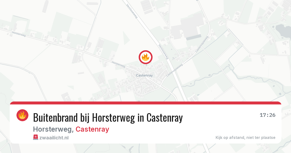 Buitenbrand bij Horsterweg in Castenray — 19 mrt 2026