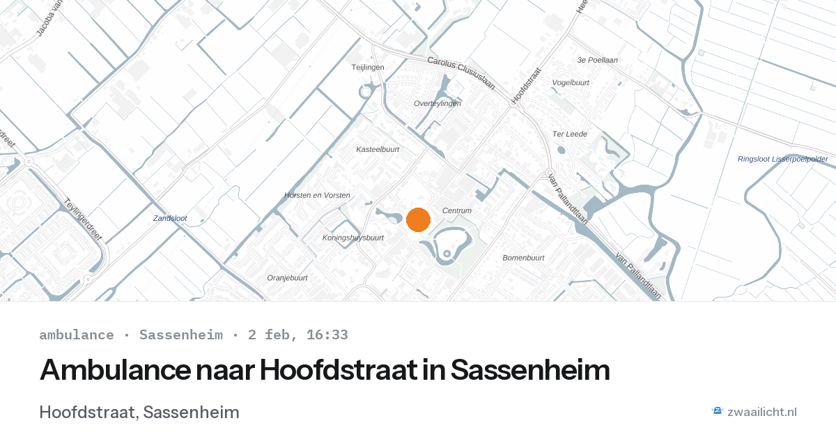 Ambulance naar Hoofdstraat in Sassenheim — 2 feb 2026