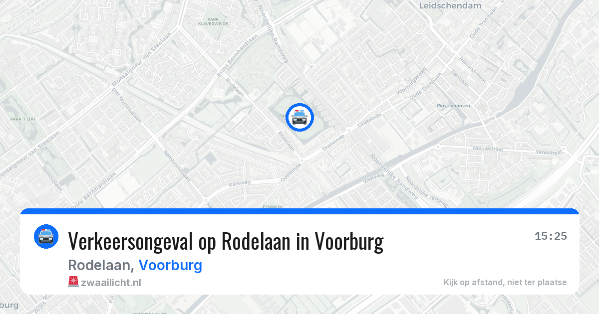 Verkeersongeval op Rodelaan in Voorburg — 6 jul 2026