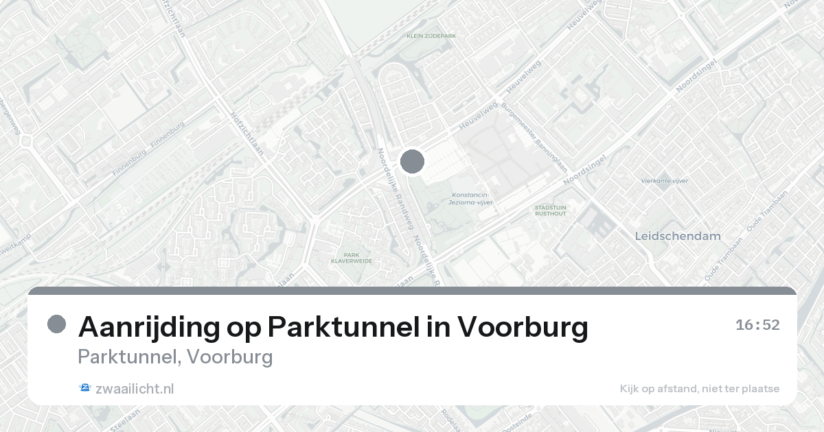 Aanrijding op Parktunnel in Voorburg — 7 feb 2026
