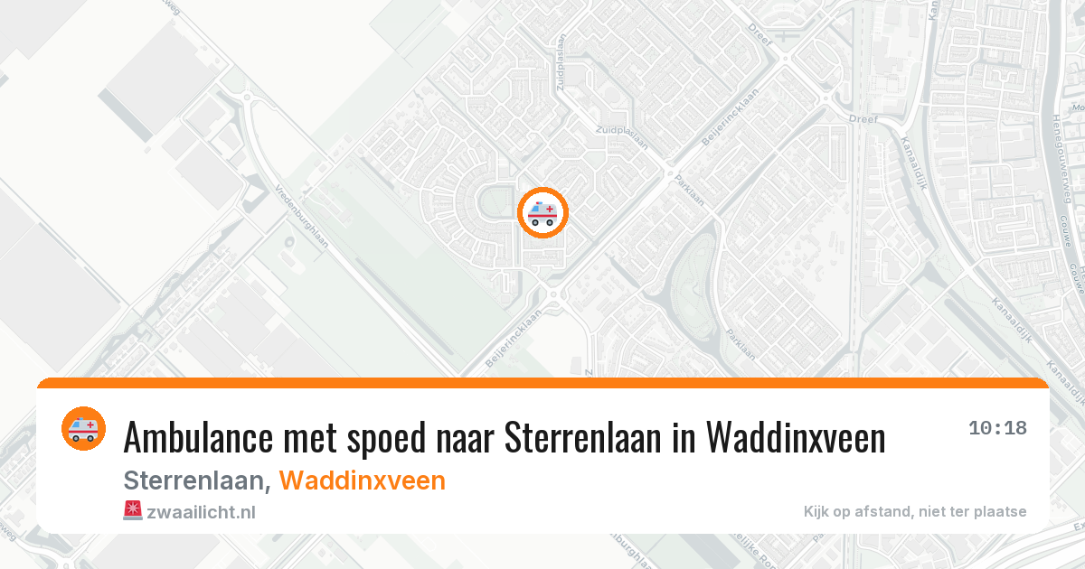 Ambulance met spoed naar Sterrenlaan in Waddinxveen — 13 apr 2026